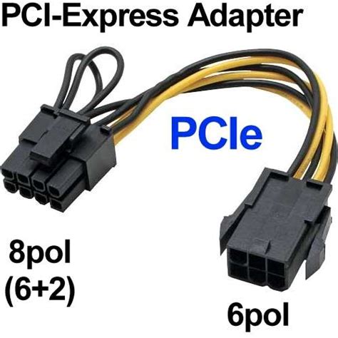 Pc Netzteil Adapter Pci Express 6pol Auf Pci E 8pol Pc