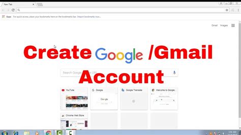To create a new gmail account. sign up/create/make new Google/Gmail Account with strong ...