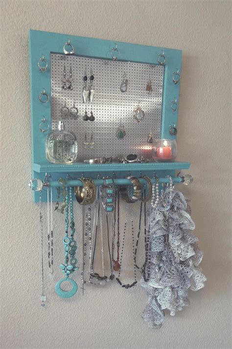 You Pick The Stain Hook And Mesh Colors Wall Jewelry Etsy Wall