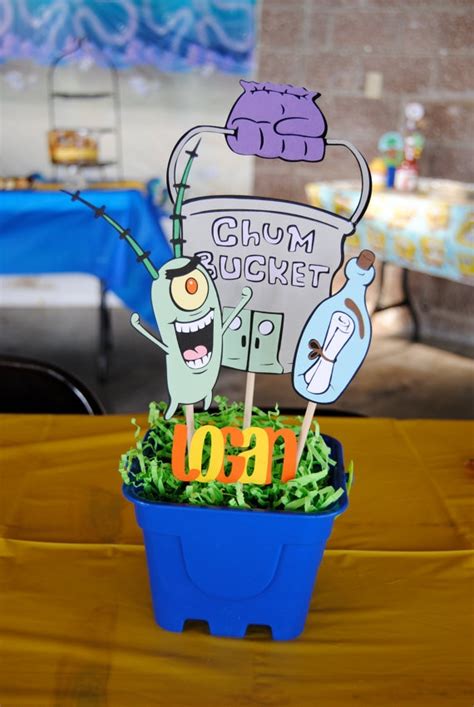 Chum bucket supreme is simply a bucket of chum. Plankton From Spongebob Birthday Centerpiece by ...