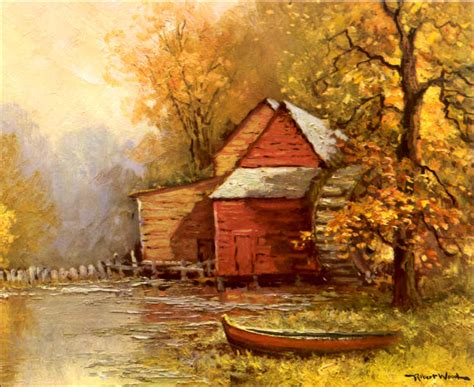The Old Grist Mill Art Print By Robert Wood Size 8x10 10008
