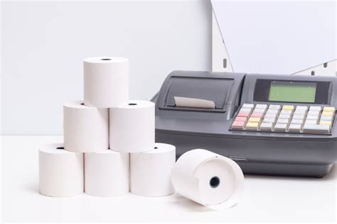 Premium Photo Roll Of Cash Register Paper Receipt