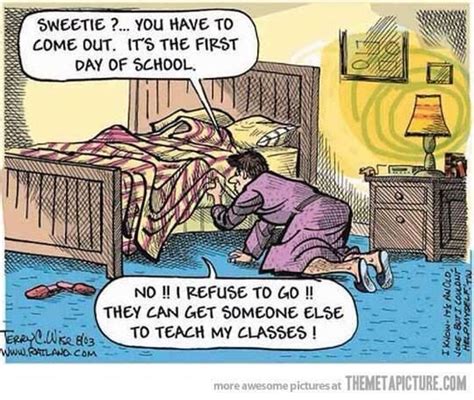 First Day Of School School Humor Teacher Humor School Cartoon