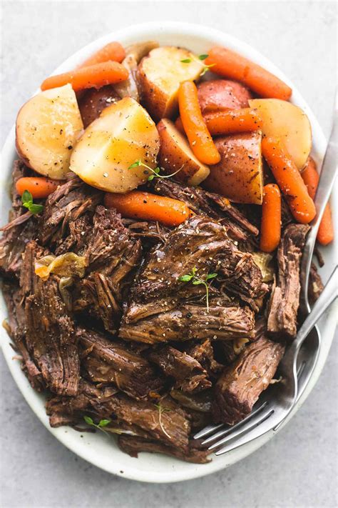 Season chuck roast generously with salt and pepper. Juicy and tender instant pot pot roast and potatoes with ...