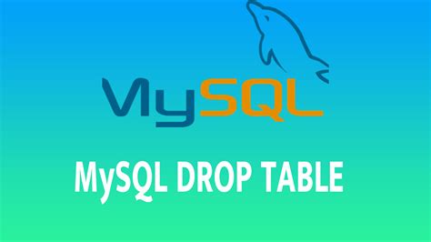 Mysql Drop Table