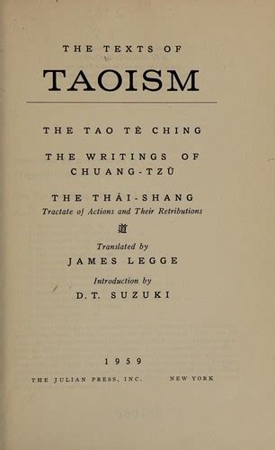 The Texts Of Taoism 1959 Edition Open Library