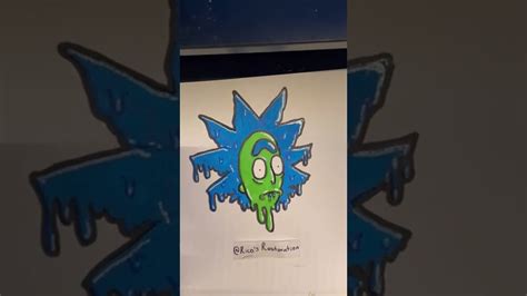 How To Draw Drippy Rick From Rick And Morty 🛸🤖🧪shorts Art Drawing