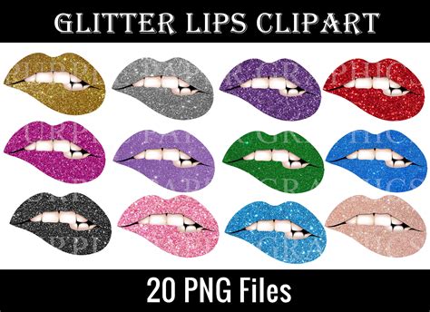 Glitter Lips Green Glitter Digital Clip Art Digital Paper Hand