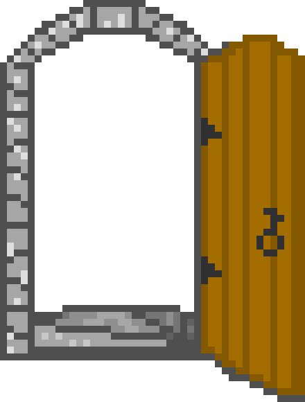 Dungeon Door Open Pixel Art Maker
