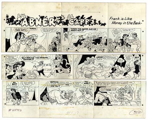 Lot Detail Lil Abner Sunday Strip Hand Drawn By Al Capp From 17 May 1970 Featuring Li