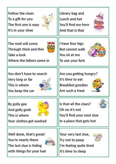 Beautifully designed free printables are included to make in this easter treasure hunt, players hunt for easter eggs containing various clues that eventually lead them to the easter treasure! Pin by Rachel Renner on Easter | Easter egg hunt clues, Easter hunt, Easter scavenger hunt