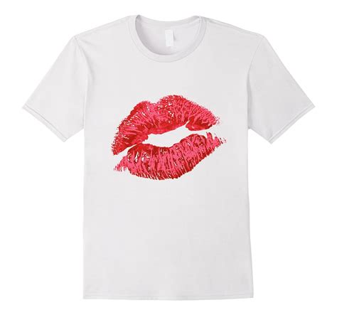 sexy lips red lipstick kiss t shirt td theteejob