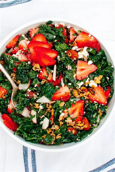Strawberry Kale Salad With Granola Croutons Cookie And Kate