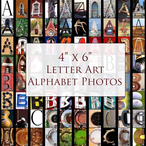 Letter Art Individual Alphabet Photos Ships Free In 24