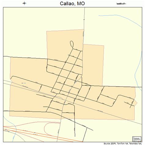 Callao Missouri Street Map 2910486