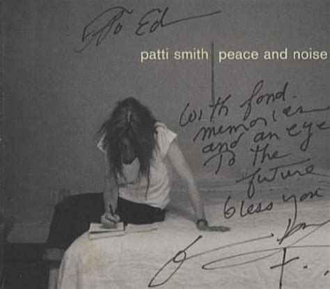 Patti Smith Peace And Noise Autographed Us Cd Album Cdlp 341441