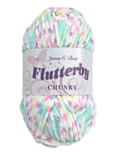 James C Brett Flutterby Chunky B42 Chenille Yarn 100g