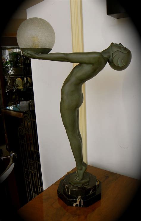 Art Deco Light Statue By Max Le Verrier Called Clarte Sold Items