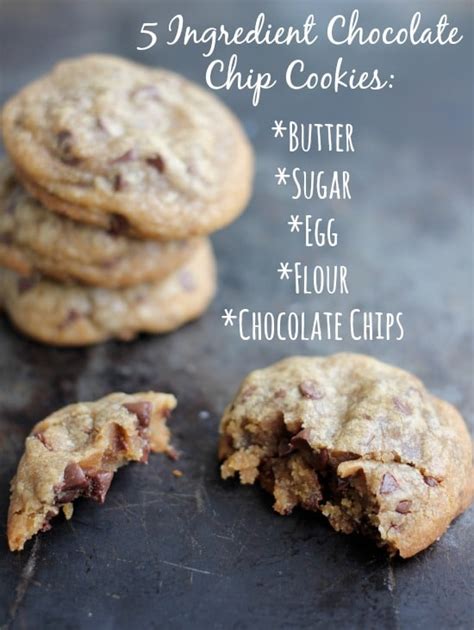 Easy Chocolate Chip Cookies Recipe 5 Ingredients- Baker Bettie