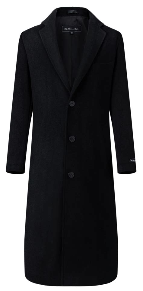 mens black wool cashmere long overcoat classic winter coat long coat men cashmere overcoat
