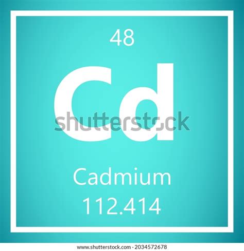 Cadmium Cd Periodic Table Elements Atomic Stock Vector Royalty Free