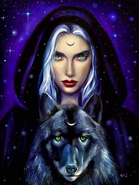 Wiccan Art 8x10 Print Pagan Art Print Wiccan Wolf Art T Etsy