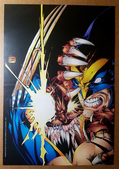 Wolverine Vs Sabretooth Marvel Comics Poster By Adam Kubert