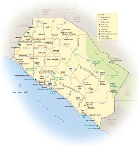 California Orange County Map •