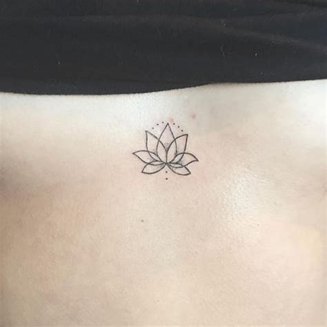 Lotus Flower Sternum Tattoo In Sternum Tattoo Tattoos Small