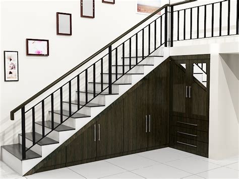Tangga minimalis dari bahan dasar kayu memiliki kelebihan yang tidak dimiliki tangga berbahan besi dan beton. LEMARI BAWAH TANGGA MODEL L | Dian Interior Design