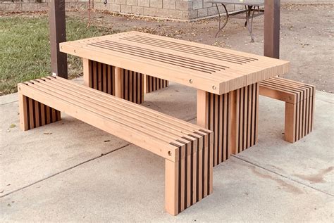 Simple Picnic Table Plans X Outdoor Furniture DIY Easy To Build Etsy Outdoor Table Plans