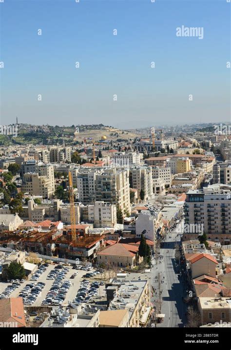 Aerial View Of Jerusalems City Center Stock Photo Alamy