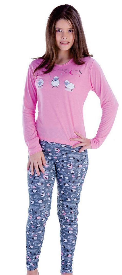 Pijama Infantil Malha Fria Feminino Victory Bra Lingerie