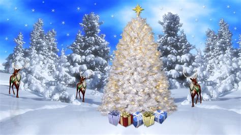 Images Of Cartoon Christmas Scenery Background