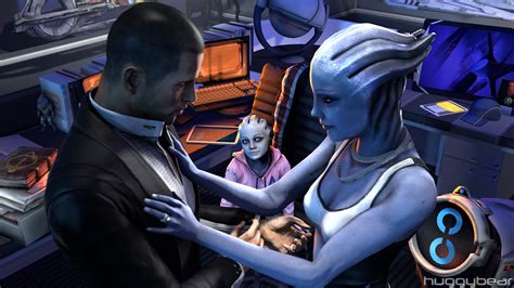 Liara Tsoni Commander Shepard Huggybear Two Women Science Fiction