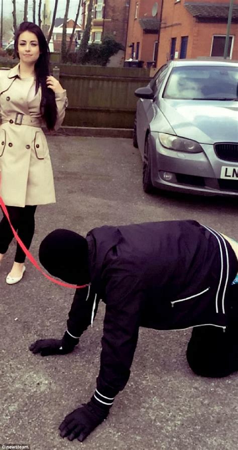 dominatrix paige baron who walks a man on a leash is paid £1 000 to humiliate him daily mail