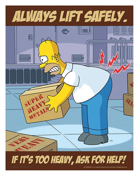 Safetypostercom Simpsons Safety Poster Safety Banner Legend Body Porn