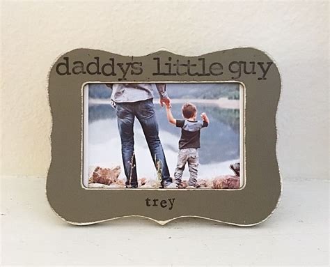 Fathers Day T Daddys Boy Daddys Little Guy Picture Frame For