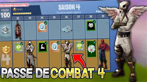Officiel Tous Les Skins Du Passe De Combat 4 CachÉ Dans Fortnite Battle Royale Concept Youtube