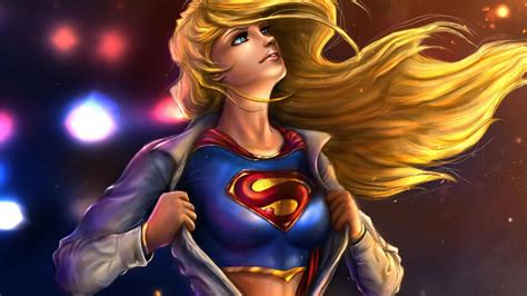 Female anime character wallpaper, anime girls, original characters. Beautiful Blonde Supergirl Artwork - Free Animated ...