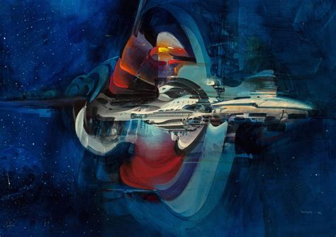 John Berkey Digital Art Spaceship Space Universe Science Fiction