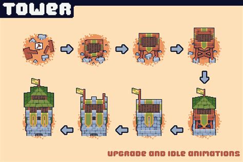 Free Archer Towers Pixel Art For Tower Defense Craftpix Net