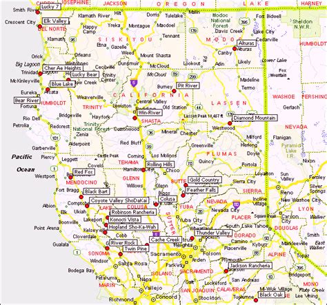 Northern California City Map California Map