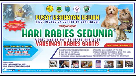 VAKSINASI RABIES MASSAL DI PUSKESWAN PANDEGLANG Hari Rabies Sedunia