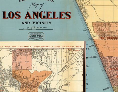 An Old Map Of Los Angeles And Vicinity