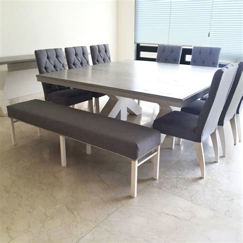 Ideal para sala de envío gratis. Juego de comedor elegante con sillas y banca. | Muebles de ...