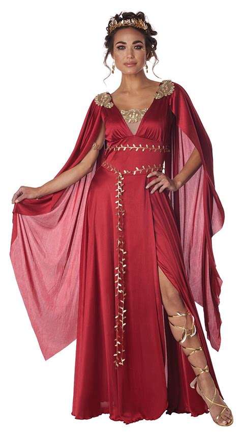 Ravishing Roman Goddess Costume Sexy Red Goddess Cotume