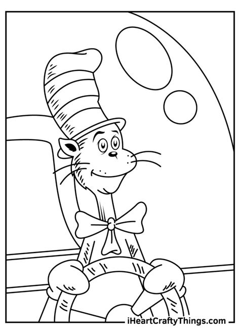 Printable Cat In The Hat Coloring Pages Updated 2022
