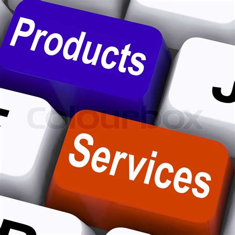 Produkte Dienstleistungen Tasten Zeigen Unternehmen Waren Und Hilfe