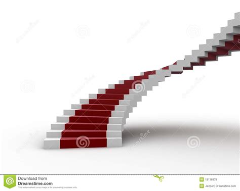 The red, spiraling spool of thread in the logo, which represents pathways leading scientists to discoveries in medicine, encouraged payette's alexandria. Spiral Staircase With Red Carpet Royalty Free Stock Photos - Image: 18116978